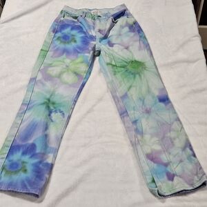 BDG Floral Tie-Dye High Waisted Cowboy Jeans 25x28